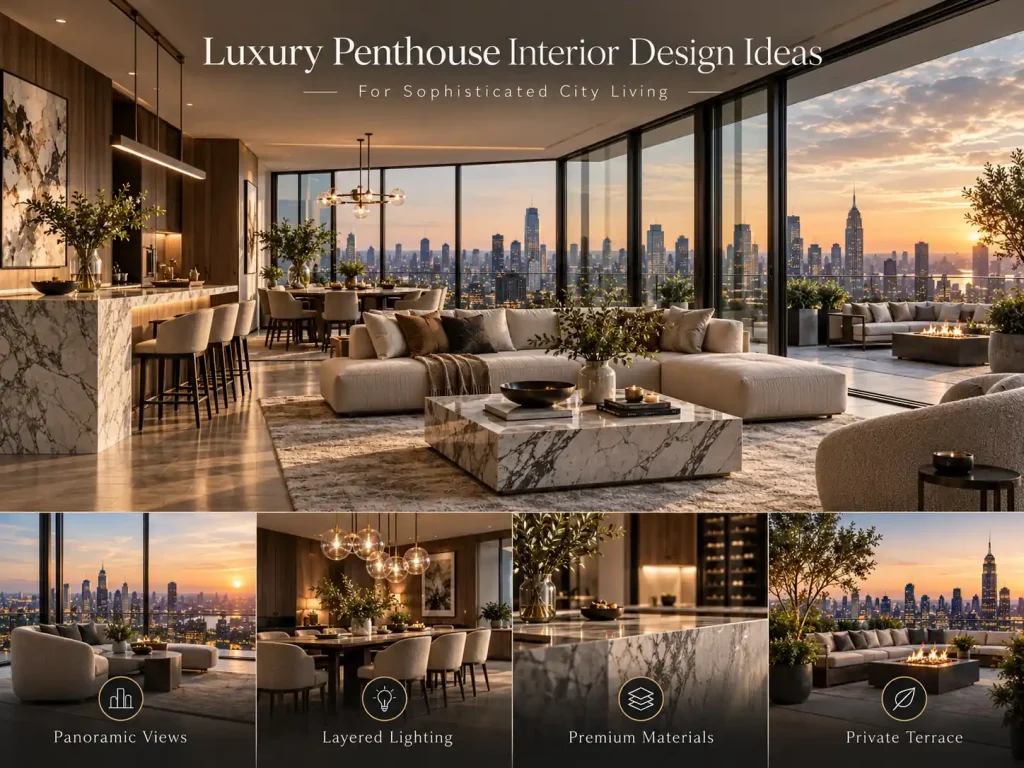 Luxury Penthouse Interior Design Ideas for City Living